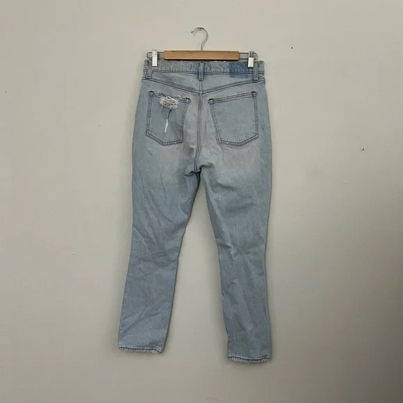 Abercrombie & Fitch The Skinny High Rise Blue Distressed Jeans - Picture 4 of 6